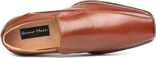 Vista 3 de Bruno Marc Mocasines de vestir con forro de cuero Giorgio para hombre