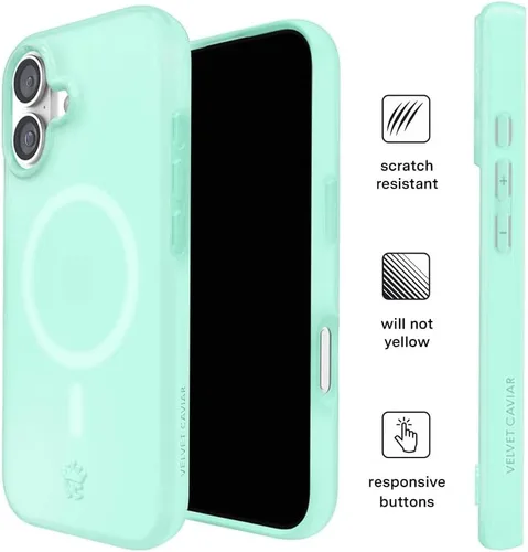 Vista 1445 de VELVET CAVIAR Funda para iPhone 15, compatible con MagSafe, probada contra caídas de 10 pies, fundas protectoras de diseño, leopardo color rosa