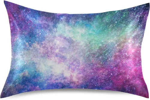 Vista 34 de Blueangle Bear Panda - Funda de almohada de satén para cabello y piel, tamaño estándar (20 x 26 pulgadas), fundas de almohada de satén con cierre