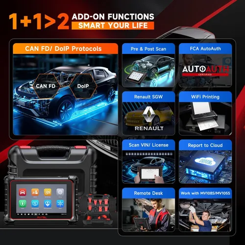 Vista 7 de Autel MaxiCOM MK906BT Herramienta de análisis de diagnóstico [+ $50 Valor MV108], 2021 Escáner automotriz más nuevo, codificación ECU, diagnóstico