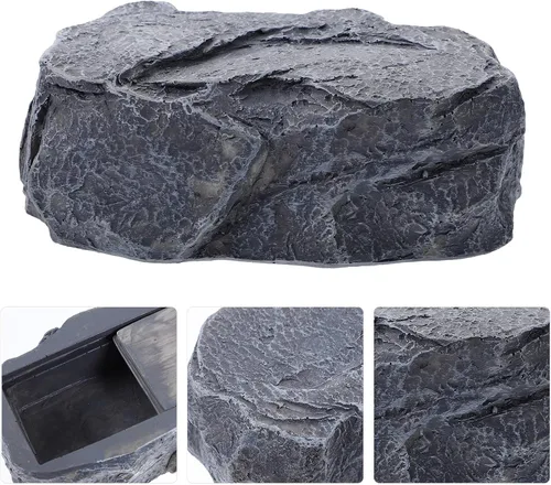 Vista 9 de Stone Shape Key Holder, Resin Outdoor Garden Storage Safe, Weatherproof Extra Key Hider for House Security and Discreet Hidden Storage