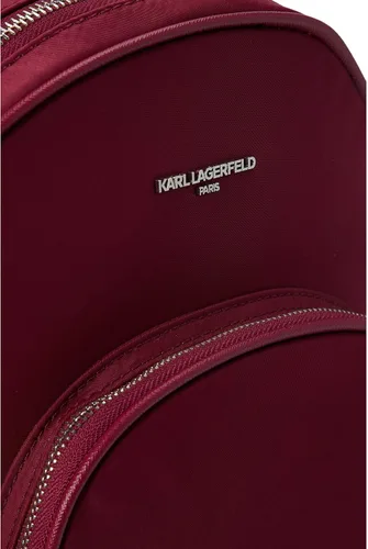 Vista 4 de Karl Lagerfeld Paris Mochila Cara, rojo ciruela (Red Plum), talla única , Mochila Cara