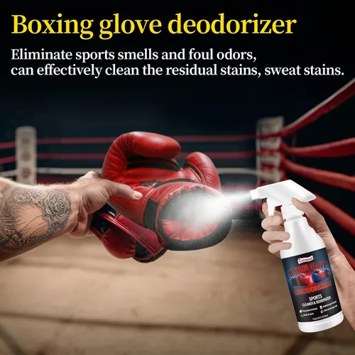 Vista 2 de Spray limpiador desodorante de guante de boxeo (con desecante), equipo de gimnasio y aerosol para eliminar olores de zapatos, limpiador de esterilla