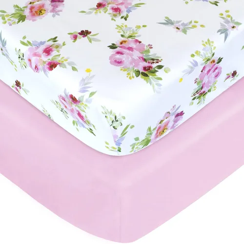 Vista 19 de Pack and Play Sheets - Juego de 2 sábanas para cuna, sábana bajera elástica para cuna, compatible con Graco Pack n Play, material suave y Dinosaurio