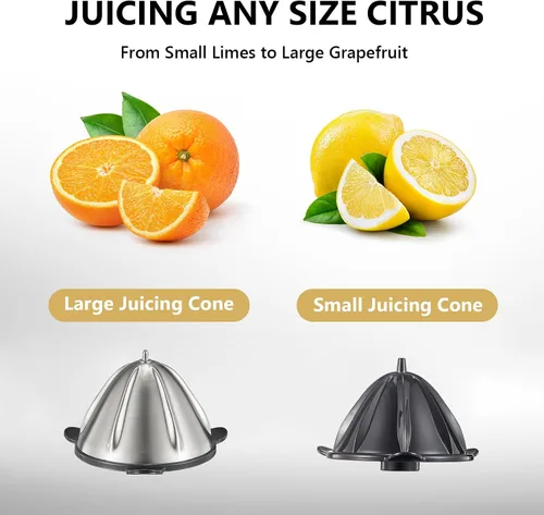 Vista 7 de Qcen 500W Juicer Machine Green y Electric Citrus Juicer Exprimidor Paquete