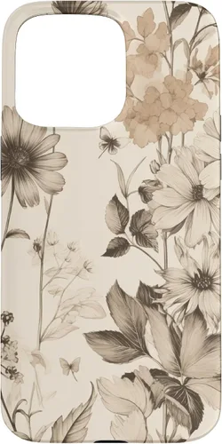 Vista 31 de Aesthetic Minimalist Wildflowers Women Floral Neutral Cream Case for iPhone 17