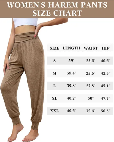 Vista 7 de Locoowai Paquete de 2 pantalones deportivos de yoga para mujer, cómodos pantalones deportivos con bolsillos, casuales, holgados, cómodos, de cintura