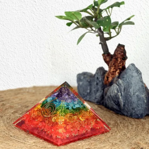 Vista 8 de Pirámide de orgón del Éxito – Pirámide de orgonita de 7 Chakras para sanación, meditación, alivio del estrés, energía positiva y equilibrio