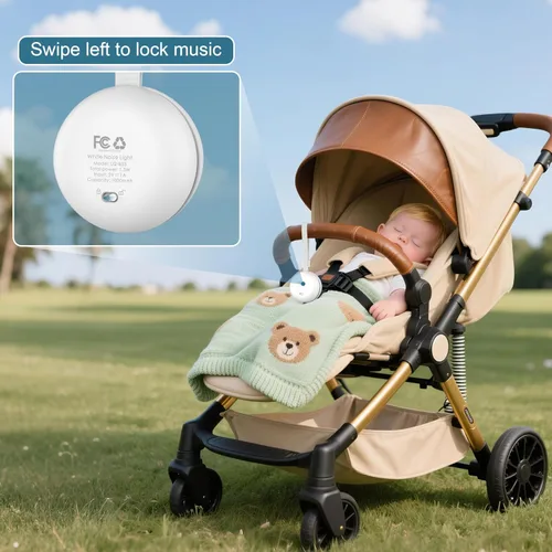 Vista 8 de Máquina de sonido portátil para bebés, niños y adultos, máquina de ruido blanco recargable por USB con función de temporizador, 18 sonidos suaves