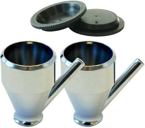 Vista 2 de Paasche Vaso de metal de 1/4 onza para aerógrafo de doble acción - VL-1/4-OZ