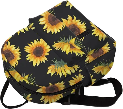 Vista 4 de Mini mochila para niñas, bolsa de tiro con impresión Deanfun bolsa impermeable a la moda, Girasol, Mini Size, Mochilas Sling
