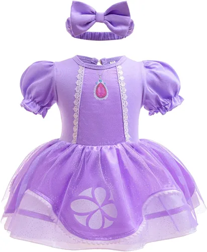 Vista 10 de Disfraz de princesa para niñas pequeñas, disfraz de tutú de Halloween, mameluco de Navidad Nn11