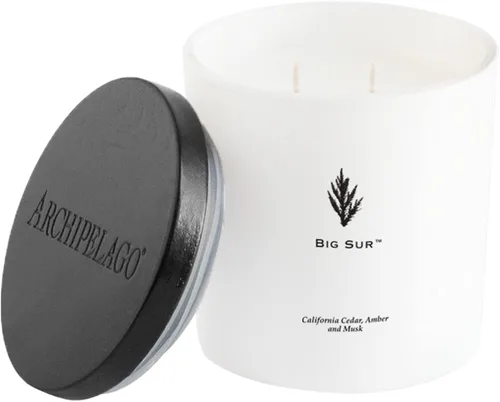 Vista 12 de Archipelago Botanicals Aspen Luxe - Vela Aspen Bark, aroma a ámbar y almizcle, elegante vela en tarro de vidrio blanco, cera de coco, mechas dobles