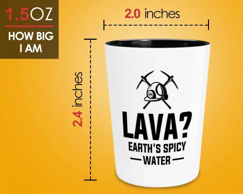 Vista 3 de Geologist Shot Glass 1.5oz - Tierra agua picante - Regalo de geología Escalada Rock Hunter Ciencias de la Tierra Geógrafos Geo Prof Ciencias