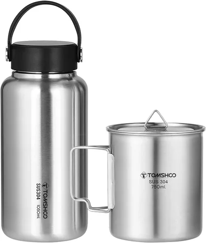 Vista 10 de HUIOP Botella de agua deportiva a prueba de fugas de acero inoxidable de 35.5 fl oz para fitness, correr, yoga, senderismo