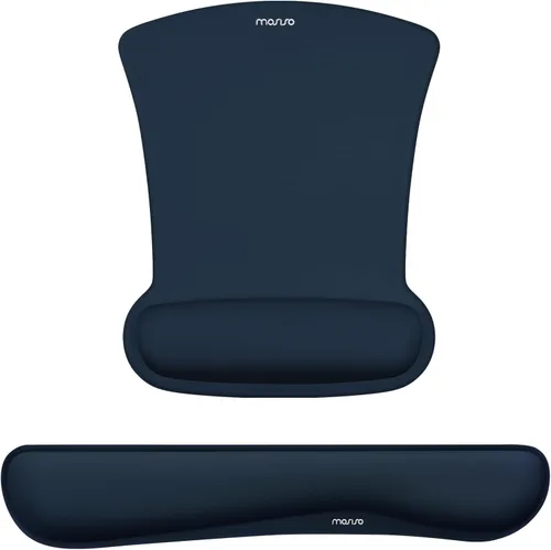 Vista 13 de MOSISO Juego de Reposamuñecas para Teclado y Mouse, Alfombrilla Ergonómica con Base Antideslizante para Alivio del Dolor en Casa/Oficina y Escritura