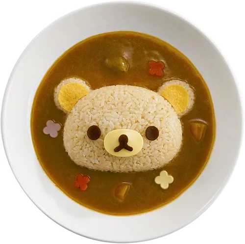 Vista 2 de OSK LS-7 Molde de arroz de plástico al curry de Rilakkuma Deco