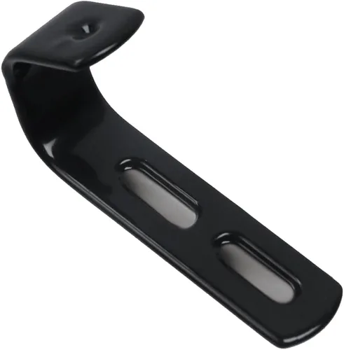 Vista 3 de Coshar 4 ganchos en J de acero inoxidable negros de 1-1/4 pulgadas, con revestimiento de PVC, soportes de metal para almacenamiento de garaje