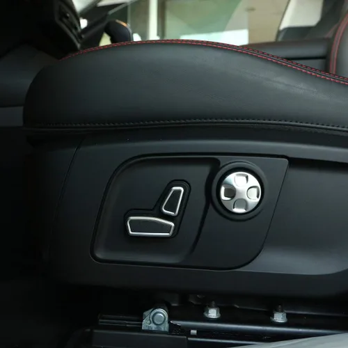Vista 3 de Cubierta de botón de ajuste de asiento de coche cromada ABS para Alfa Romeo Giulia Stelvio 2017-2020