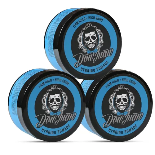 Vista 11 de Don Juan Hybrido Pomade A base de agua Fijación fuerte Alto brillo Extractos de plantas naturales y minerales oceánicos Aroma de brisa