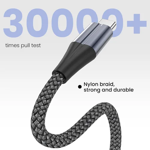 Vista 6 de FEEL2NICE Cable de carga múltiple 3 en 1, paquete de 3 cables de carga múltiple de 6 pies con USB C, Lightning y conectores micro USB para iPhone