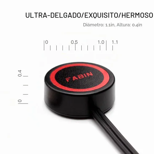 Vista 3 de FARBIN Botón de Presión de Bocina con Conector Rápido, Interruptor Momentáneo con 3 Metros de Cable, Interruptor de Botón Redondo con Tapa Roja