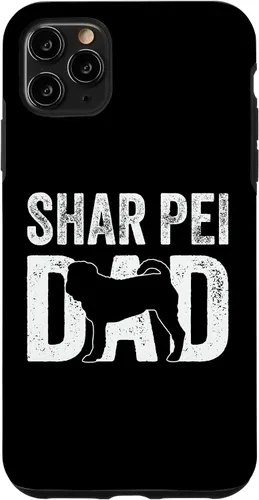 Vista 11 de iPhone 15 Retro Shar Pei Dad Papa Father's Day Sharpei Silhouette Case