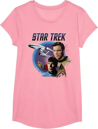 Vista 21 de Star Trek Original Series Vintage Enterprise T-Shirt Baby Blue