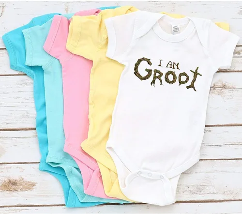 Vista 2 de TripleBDesigns I AM GROOT - Mameluco de una pieza para bebé recién nacido