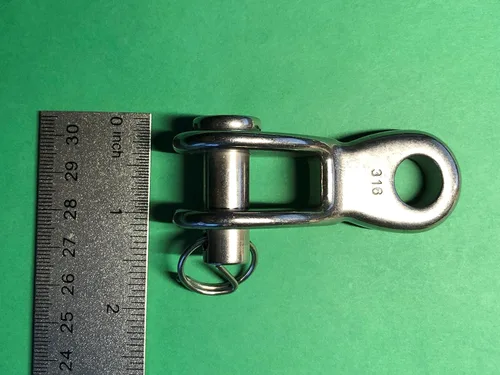 Vista 2 de US STAINLESS 2 piezas de acero inoxidable 316 palanca de aparejo 1/2" (12 mm) grado marino