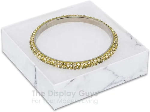 Vista 3 de TheDisplayGuys - Caja de regalo de cartón relleno de algodón, color blanco, para joyería, 25