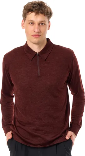 Vista 16 de 100% Merino Wool Polo Shirt Men - Quarter Zip Long and Short Sleeve Black