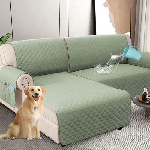 Vista 17 de H.VERSAILTEX Fundas de sofá 100% impermeables para sofá seccional, fundas de sofá seccional de 2 piezas, funda de sofá seccional en forma de L