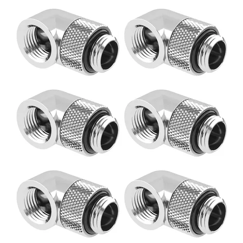 Vista 14 de dracaena.io - Paquete de 2 conectores extensores de rosca G1/4 pulgadas macho a hembra, conector adaptador giratorio de 45° para sistema