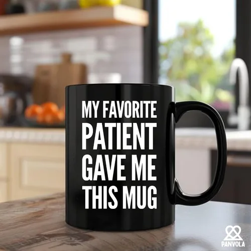 Vista 6 de Taza de cerámica con texto en inglés My Favorite Patient Gave Me This para el doctor de familia, regalo de agradecimiento para enfermera, doctorado