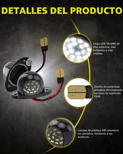 Vista 3 de LED Luces de Matrícula Blancas Brillantes, Conjunto de Lámparas de Reemplazo Compatible con 1994 1995 1996 1997 1998 1999 2000 2001 Dodge RAM 1500