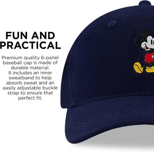 Vista 21 de Disney Gorra de béisbol para hombre, sombrero ajustable de Mickey Mouse para adultos