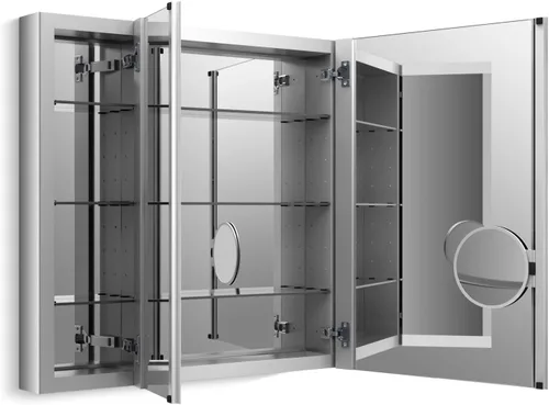 Vista 9 de KOHLER 99001-NA Verdera - Botiquín de baño de 15 pulgadas de ancho x 30 pulgadas de alto con espejo de aumento, gabinete de pared de baño empotrado