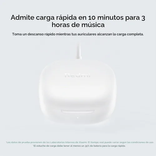 Vista 7 de Xiaomi Redmi Buds 6 Play Control dinámico de 10 mm Reducción de ruido AI Hasta 36 horas de duración de la batería Bluetooth® 5.4 Control
