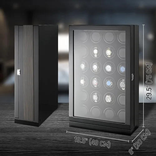 Vista 7 de 24 bobinadores de reloj con acabado de alto brillo y retroiluminación LED.