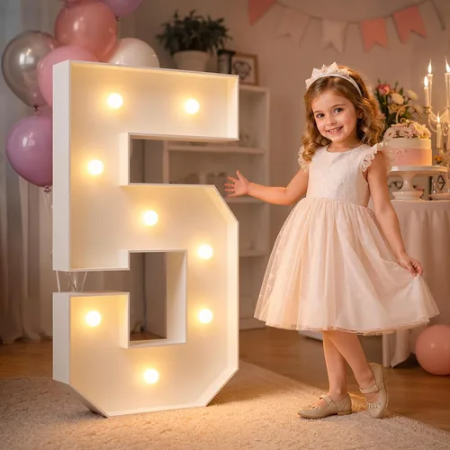 Vista 91 de imprsv Letras iluminadas grandes de 3 pies, letras iluminadas de marquesina para fiesta de cumpleaños (3 pies, letra y )