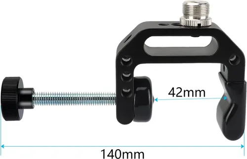 Vista 2 de CAMVATE Abrazadera C con rosca 5/8"-27 para micrófonos - 1189