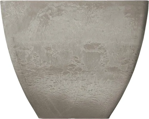 Vista 2 de PSW Pot Collection Maceta cuadrada compuesta de plástico, piedra y madera, de 16 x 13 pulgadas, sin orificio de drenaje (perforable), moderna maceta