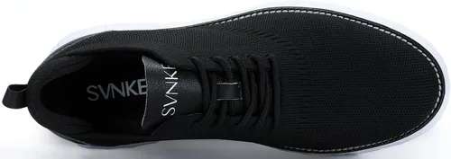Vista 4 de Zapatos de vestir de malla para hombre, zapatos casuales de negocios, con cordones, zapatos Oxford ligeros, transpirables, cómodos, suela gruesa