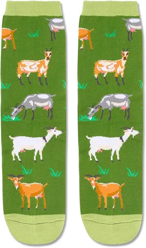Vista 4 de Zmart Regalos divertidos unisex de pollo y cabra regalos para mujeres y hombres calcetines novedosos de flamenco para perros