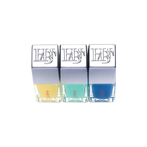 Vista 3 de Habit Cosmetics Trío de esmaltes de uñas vegano, sin toxinas y empaquetado de forma sostenible - Baby Trio - 0.3 oz (Beach House)