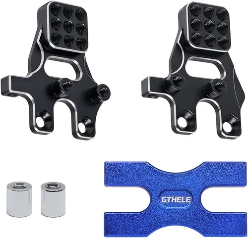 Vista 3 de Torre de aluminio con múltiples orificios para amortiguador TRX4M Defender 1/18 RC Crawler Shock Kit (azul oscuro)
