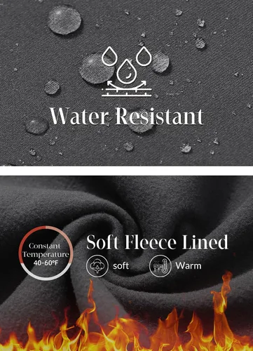 Vista 5 de BALEAF Pantalones forrados de vellón para mujer, para invierno, térmicos, resistentes al agua, estilo leggings, cruzados, acampanados, cálidos