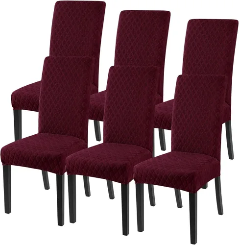 Vista 49 de SearchI Juego de 2 fundas elásticas para sillas Parsons de comedor, fundas elásticas con estampado de elastano, extraíbles, lavables, fundas