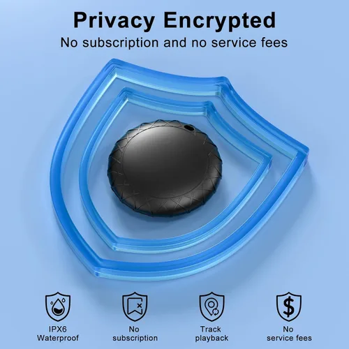 Vista 5 de Rastreador GPS para vehículos con funda magnética funciona con Find My (solo iOS), sin suscripción de tarifa mensual, no requiere tarjeta SIM